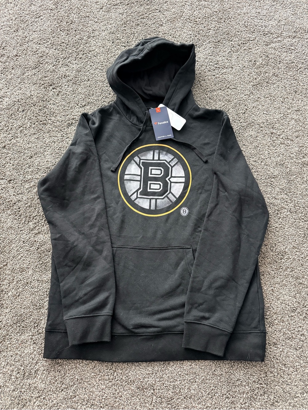 NEW - Size L - Boston Bruins NHL Logo Black Pullover Hoodie